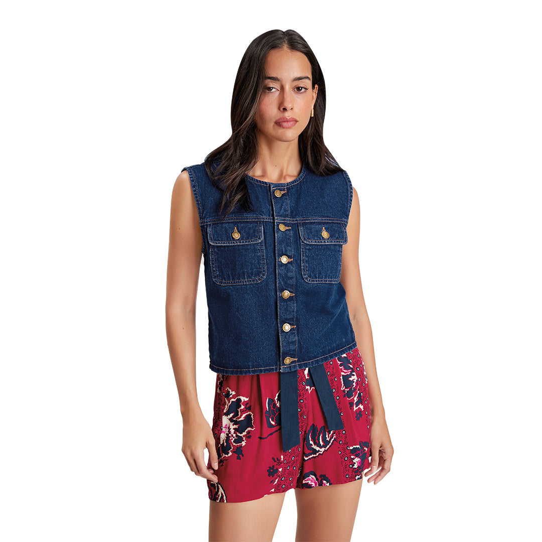BLUSA MEZCLILLA BOTONES 69408 – Cklass.com