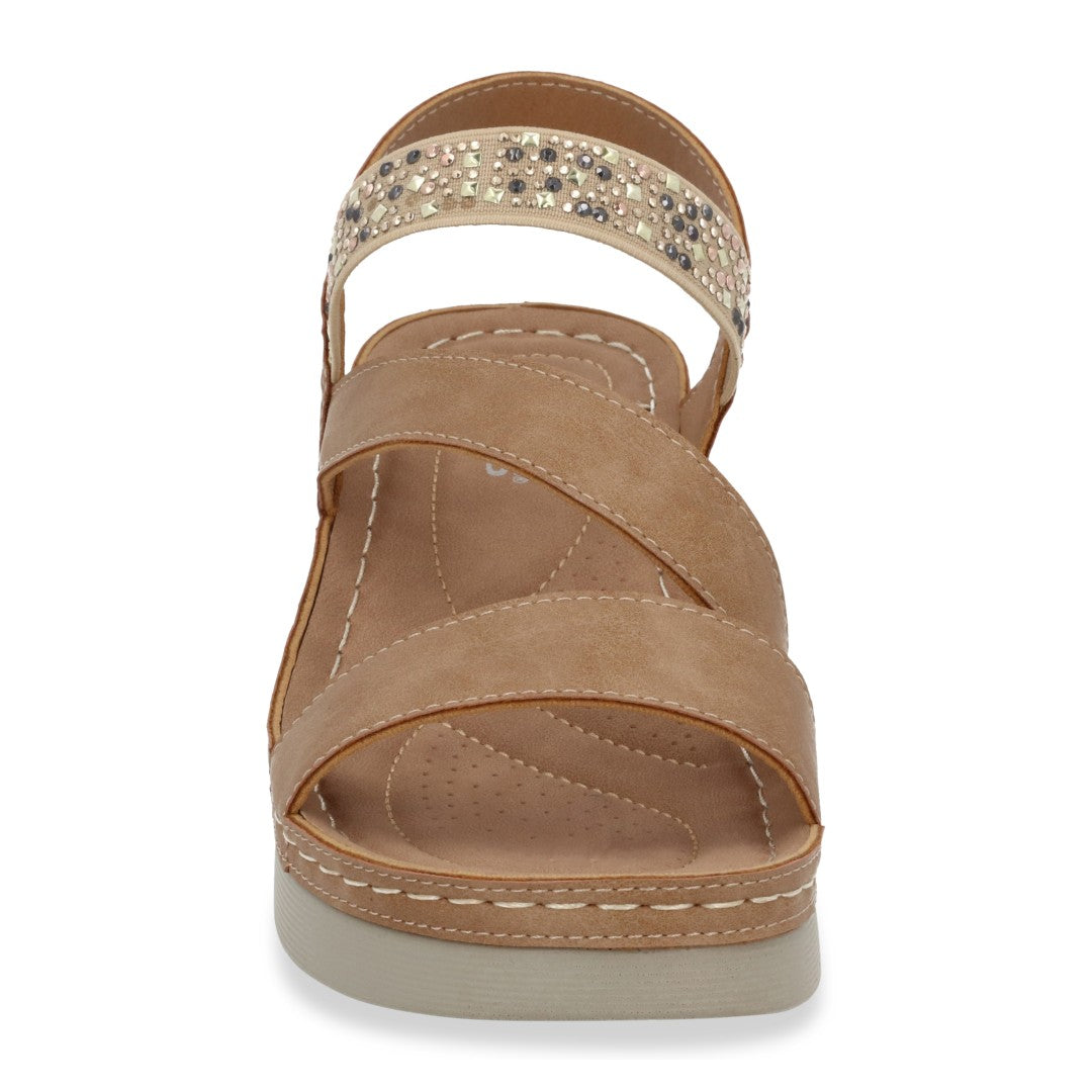 Cklass Sandalias Plataforma SANDALIA DE PLATAFORMA MUJER BEIGE CON