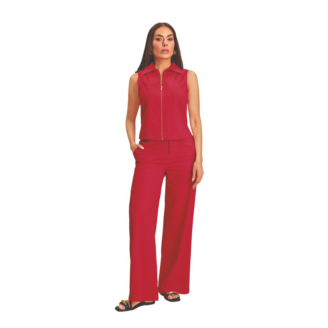 CHALECO ROJO CON CIERRE 90295 – Cklass.com