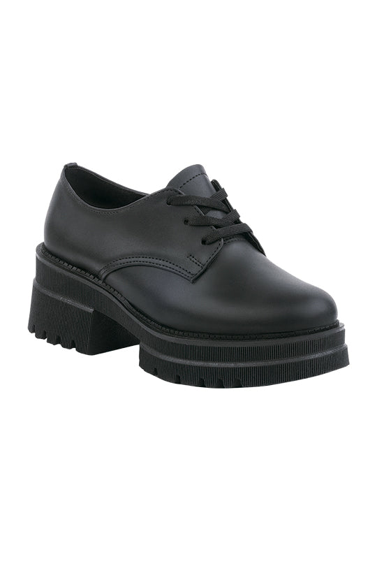 Zapato negro con tacón de plataforma 58232