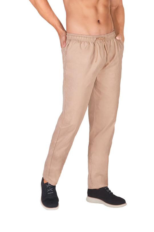 Pantalón tipo gabardina con resorte en cintura 96557