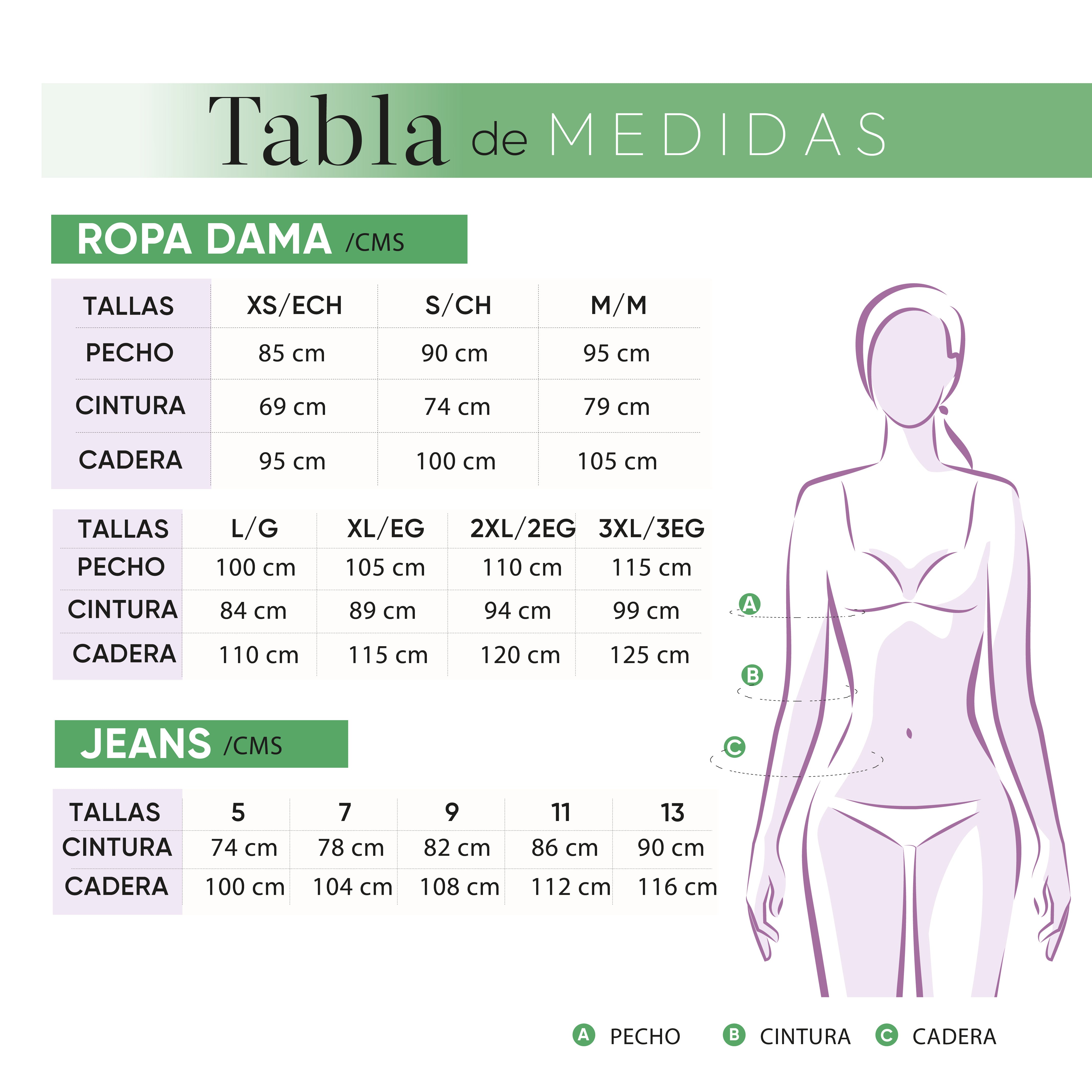 Tejido Plano Tabla De Medidas De Blusas BLUSA MORADA TEJIDO 23267 –